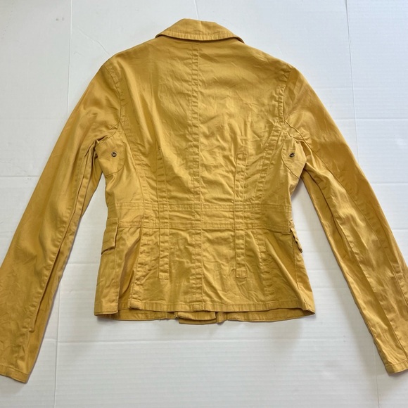 American Rag Vintage Mustard Yellow Fitted Coat Jacket Size XS/S Cotton - Picture 2 of 8